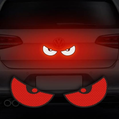 Car Reflective Stickers Decals Suitable red Eye Pattern for car Trunk Rear Tailgate Bumper car Glass Motorcycle Bicycle Helmet and More