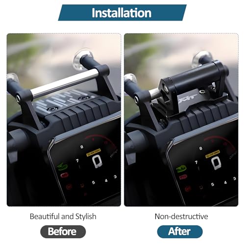 for CFMOTO 450MT MT450 Ibex 450 2024-2025 Motorcycle GPS Phone Holder Auxiliary Device Mount Navigation Extension Brackets(22mm) - size: 22mm