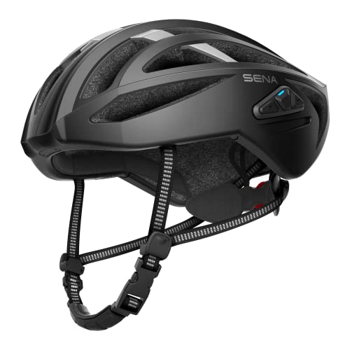 Sena R2 / R2 EVO / (Alexa Built-in) only R2X, Smart Bluetooth and Mesh Intercom Communications Road Cycling Helmet - color: Matte Black, size: Large, style: R2X Mesh Intercom (Alexa Built-In)