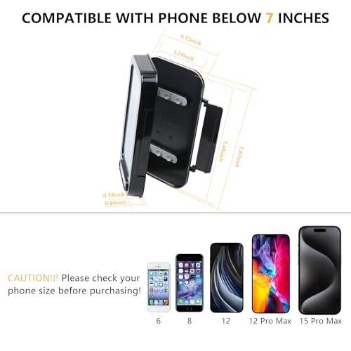 UTV ATV Phone Mount Waterproof Holder Compatible with Polaris RZR Ranger General Pioneer Talon Can Am Commander Maverick X3 Kawasaki Bike Motorcycle with 1.75"-2" Roll Bar Cage Accessories