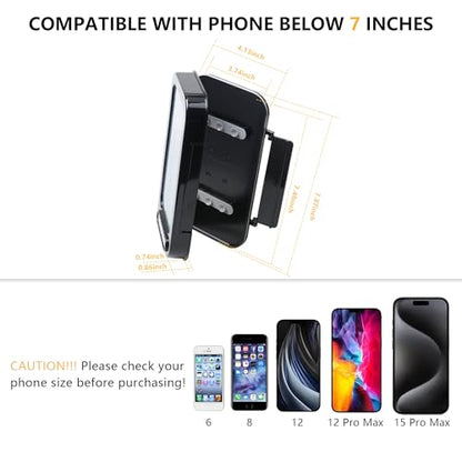UTV ATV Phone Mount Waterproof Holder Compatible with Polaris RZR Ranger General Pioneer Talon Can Am Commander Maverick X3 Kawasaki Bike Motorcycle with 1.75"-2" Roll Bar Cage Accessories