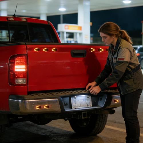 Led Strobe Lights, Bright Warning Beacon, Strobe Light with Adhesive Mount, Beacon Lights with Colorful Leds, Automotive Safety Tools, Light for Automotive Bike Motorcycle Road Trip Night Driving Use - color: Yellow