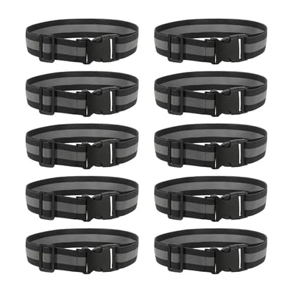 Reflective Safety Belt, Adjustable High Visibility Glow Belt Outdoor Running Gear Accessories - color: Black