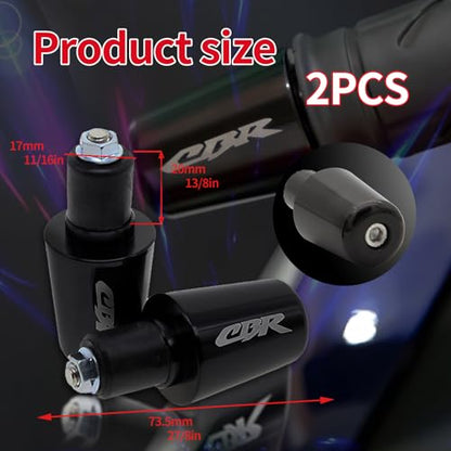 PROCNC Handle Bar Ends Grips Plug CBR600F4 (F4i) 99-06 CBR600RR 03-14 CBR1000RR 04-14 CBR 1000 RR 2004-2008 Honda CBR 600RR 2003-2013 Honda CBR 600 F1/F2/F3/F4/F4I 1987-2006