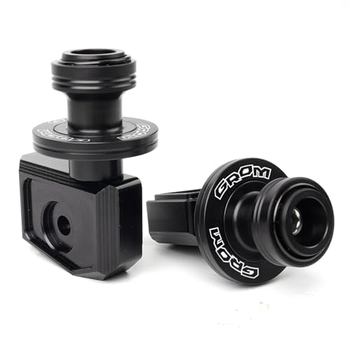 Compatible With Grom 125 2025 MSX 125 MSX125 2013-2023 2024 2025 Grom Accessories CNC Motorcycle Swingarm Spools Sliders Rear Wheel Axle Stand Screws Adapter (Black) - color: Black