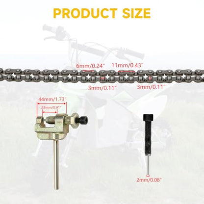 HIAORS 25H Drive Chain 132 Link Compatible with Razor MX650 MX500 SX500 SX650 Mcgrath Electric Dirt Bike Minimoto Motocross XRF500 Mini Rocket Scooter Heavy Duty Parts with Chain Breaker