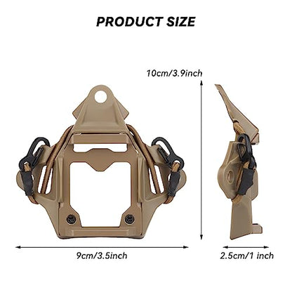 Tactical Helmet NVG Mount Shroud Steel Sports Camera Bracket Base for Fast Helmet - color: T2