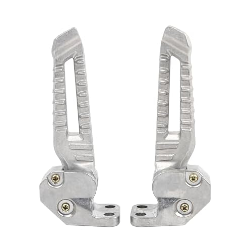 Mokuo Motorcycle Floding Footpegs Compatible with Zuma 2022 2023,Chinese Scooter Tank 125 150cc 9th Generation - color: Silver