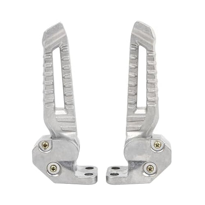 Mokuo Motorcycle Floding Footpegs Compatible with Zuma 2022 2023,Chinese Scooter Tank 125 150cc 9th Generation - color: Silver