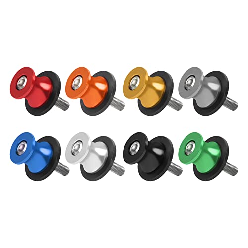 Worldmotop 6MM Swingarm Spools Sliders Replacement For Yamaha YZF R1 R3 R6 R25 R1000 (Blue) - color: Blue