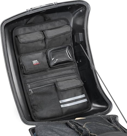 KEMIMOTO Upgraded Quick Release Organizer for Tour Pack Lid Compatible with Road Glide Road King Street Glide Touring Model Organizer Bag 1993-2013
