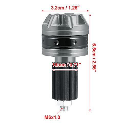 X AUTOHAUX 1 Pair Universal 18mm Handlebar End Caps Plug Bar End Aluminum Alloy for Motorcycle Titanium Tone - color: Titanium Tone
