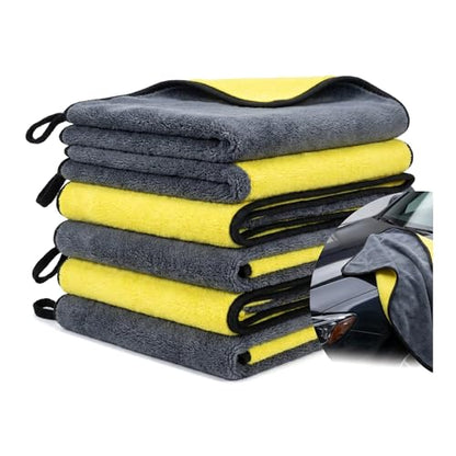PARAROSE Microfiber Towels for Cars, 800GSM Car Drying Towel, Large Microfiber Cleaning Towels for Car Washing, Waxing, Buffing, Polishing, Scratch-Free Auto Detailing Towels, 6 Pack, 12 x 24 Inch - size: 6 Pack, 12 x 24 Inch