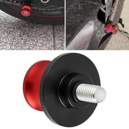 SING F LTD Motorcycle M8 Rear Swingarm Spools Sliders Swing Arm Stand Screw Compatible with Kawasaki Z900 / RS 2017-2025, Red - color: Red