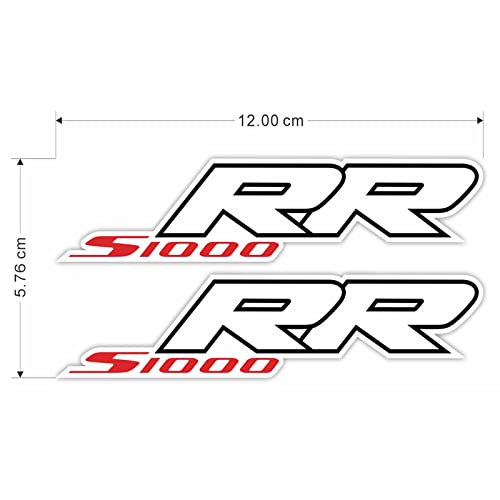 Awonderful Motorcycle S1000RR Fairing Decal Sticker for S1000RR 2009-2014 - Fairing Side Section Decal Sticker (White and Red) - color: White and Red
