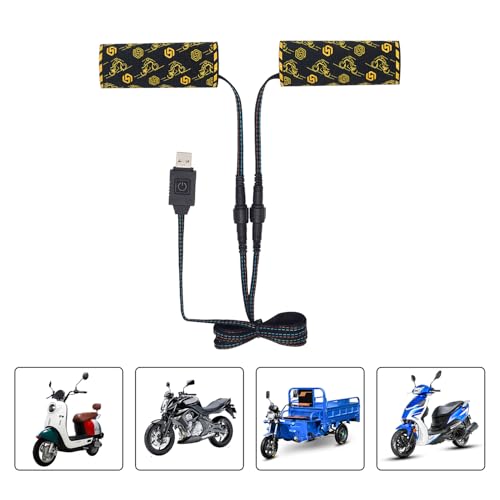 USB Heated Motorcycle Grips Cover ATV Hand Warmers, 2025 Upgraded 5+1 Heat Settings & Fast Heating Handlebar Grips, Universal for 5V ATV Motorcycle Hand Grips, IP67 Waterproof - color: 5v USB