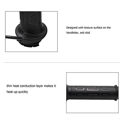 Diydeg Heated Grips for Motorcycle & ATV, 12V Universal 7/8in 22mm, 4 Gear Temperature Control, Electric Hot Heated Warm Hand Grips