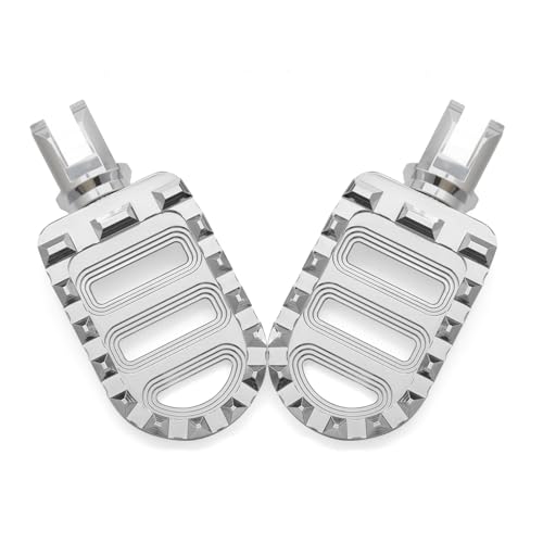 Motorcycle Foot Pegs MX Front Pegs Footrest Fit for Harley 2018-later Softail Low Rider S Breakout FXLRS Fat Bob 114 Street Bob FXBB Fat Boy Sport Glide FLSB (Chrome) - color: Chrome