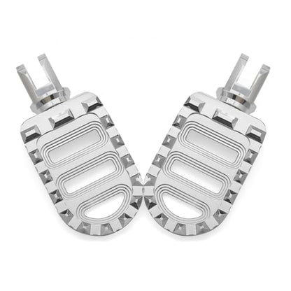 Motorcycle Foot Pegs MX Front Pegs Footrest Fit for Harley 2018-later Softail Low Rider S Breakout FXLRS Fat Bob 114 Street Bob FXBB Fat Boy Sport Glide FLSB (Chrome) - color: Chrome