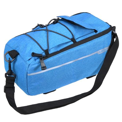 Lixada Bike Panniers Bike Trunk Bag Insulated Bag for Warm/Cool Items, Bicycle Rear Rack Storage Luggage Bicycle Seat Multifunctional Insulated Trunk Cooler Bag Shoulder Bag 11.4 6.3 6.7in - color: Blue