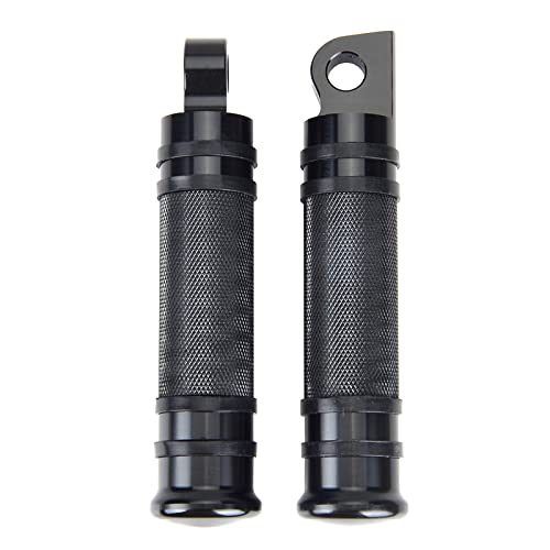 Goldfire Pair Billet CNC Aluminum Motorcycle Foot Pegs Male Mount Footpegs Footrest Compatible with Harley Dyna, Sportster, Forty Eight