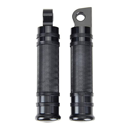Goldfire Pair Billet CNC Aluminum Motorcycle Foot Pegs Male Mount Footpegs Footrest Compatible with Harley Dyna, Sportster, Forty Eight