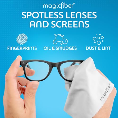 MagicFiber Microfiber Cleaning Cloths, 2 Pack - Premium Cloth for Glasses, Lens, Screens & More - size: 2 PACK