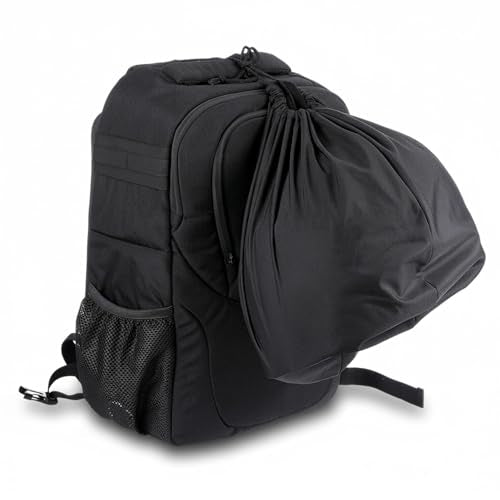 Helmet Protection Storage Bag, Black Large Capacity Light Weight Drawstring Bag Motorcycle Helmet Bags Folding Sport Travel Bags for Sport Riding Travel