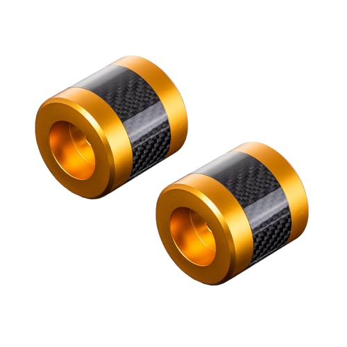 Advanblack Protek Machined CNC Alumium with Carbon Fiber Inlay Crash Bar Slider (Gold CNC w/Carbon Inlay) - color: Gold CNC w/ Carbon Inlay
