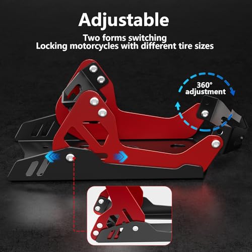 Electric Dirt Bike Wheel Chock MotorcycleTrailer Stand 1800 lb Universal for 8"-21" Ebike for CRF TTR KLX 110 PW CRF KX 50 85 Surron Sur ron Light Bee S/X LBX X260 TTR 125 90 230 Adjustable