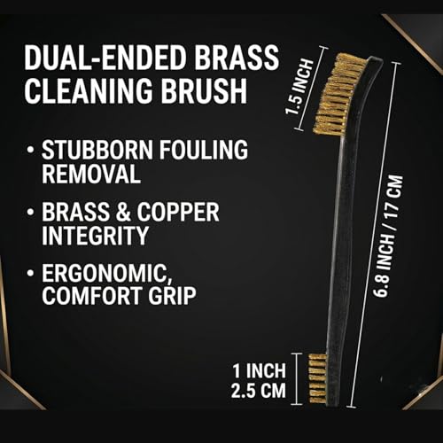 10 Pack Gun Cleaning Brushes, Double Ended Brass Wire Brush Set with Nylon Handle for Metal Parts, Hardware Tools, and Detailed Cleaning Tasks - size: 10 pcs Brass
