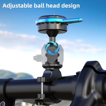 SOH Aluminum Handlebar Bike Pole Mount Motorcycle Handlebar Clamp Holder Mount Compatible with GoPro Hero 13/12/11/10/9, DJI Action 5 Pro/4/3 Cameras, AKASO and More Action Cameras