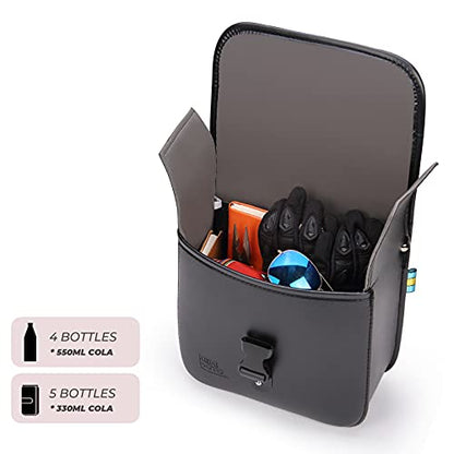 KEMIMOTO Motorcycle Saddlebags Throw Over Saddle bags Small Size Panniers 15L Side Luggage Saddlebags for Motorcycle Universal Sportster Softail Dyna Road King Rebel Synthetic Leather - style: Without Lock