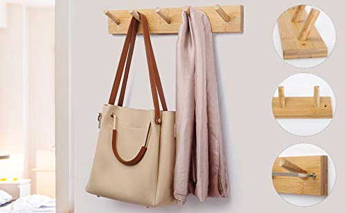 WEBI Coat Rack Wall Mounted,Coat Hanger Wall,16" Hole to Hole,Coat Hooks Wall Mounted,Hook Rack Peg Rail,5 Hooks for Hanging Coats,Hats,Jacket,Clothes,White,2 Packs - color: White, size: 17 inch(2 Packs)