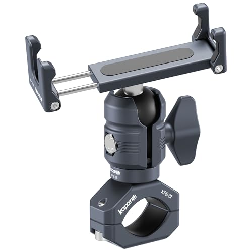 Motorcycle Phone Holder Kit for 4.7-7" Smartphone, Bar Clamp Fits 22-32mm (0.87-1.26") Handlebar/Round Bar, Aluminum Rotatable Magic Arm, Compatible with Motorcycle/ATV/Rail (KPS-08) - color: KPS-08
