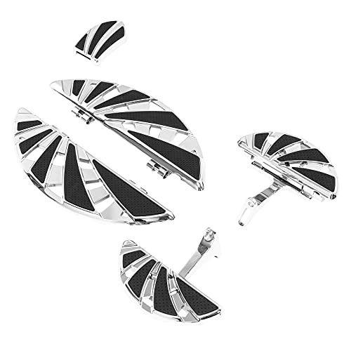 TCMT Rider Passenger Footboard Floorboard Fit For Harley Touring CVO Road Glide Road King Street Glide Electra Glide Ultra Classic Ultra Limited 1993-2025 - color: Rider+Passenger Footboard, size: Style B