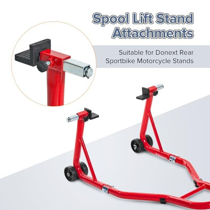 Spool Lift Stand Attachments for Rear Sportbike Motorcycle Stands (Attachment ONLY), L-Shaped Adapter 1 Pair - size: L