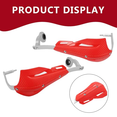 7/8" 22mm and 1 1/8" 28mm Handguard Motorcycle Handlebar Brake Lever Protection Hand Guards Replacement for Motorbike ATV Motocross Supermoto Racing Dirt Pit BIK(red) - color: Red