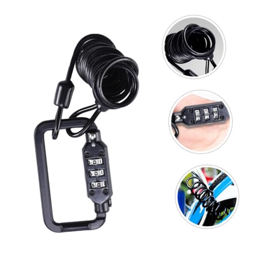 Motorcycle Helmet Lock Cable, Portable Steel Wire Helmet Safety Lock with Combination Password, Lightweight Tamper-Resistant Motorcycle Accessory for Outdoor Security