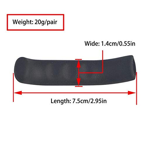 2 Pair Bicycle Brake Levers Sleeve Silicone Gel Anti-Slip Brake Handle Protection Cover - color: Black