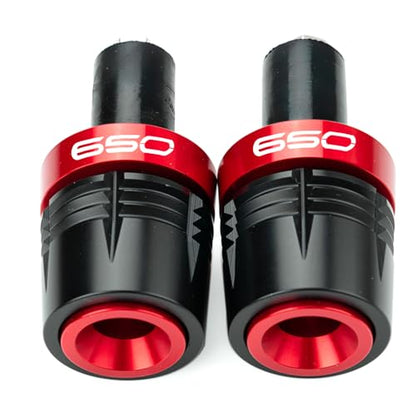 Motorcycle Handle Bar Ends Grips Plug Sliders Handlebar Grips Cap Compatible with Ninja 650 650R Ninja650 2017-2023 2024 2025 Z650 Accessories (Red) - color: Red