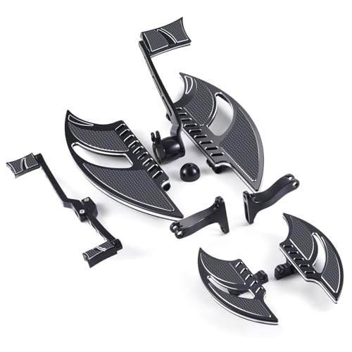 For Harley Floorboards Touring Street Road Glide For Harley Passenger Floorboards Motorcycle Footboards (Black, Comb sets-14-UP Touring) - color: 14 Comb sets -Black, size: Comb Set - 14-UP Touring