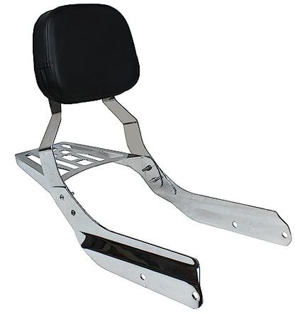 YHMOTO Passenger Sissybar Backrest with Luggage Rack Fits for Honda VTX 1300 1800 N/R/S Models 2002-2008 (Chrome) - size: Chrome