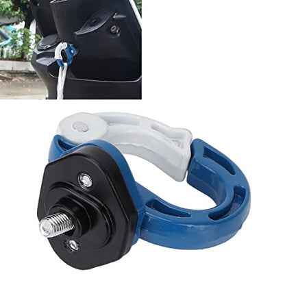 Estink Electric Scooter Front Claw Hook, Alloy Steel & Aluminum Motorcycle Hanger for Helmet & Bag Storage, 26.5 lb Load Bearing & Auto Lock Design for Safer Riding (blue+white)