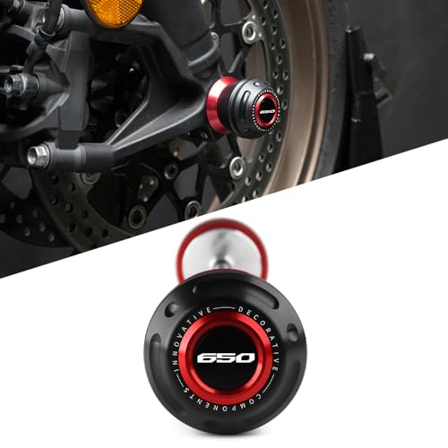 Motorcycle Front Wheel Axle Fork Slider Crash Protector Compatible With Honda CB650R / E-clutch 2025 2024 2023 2022 2021 2020 2019 | CB650 R CB 650 650R Accessories Parts (red) - color: red