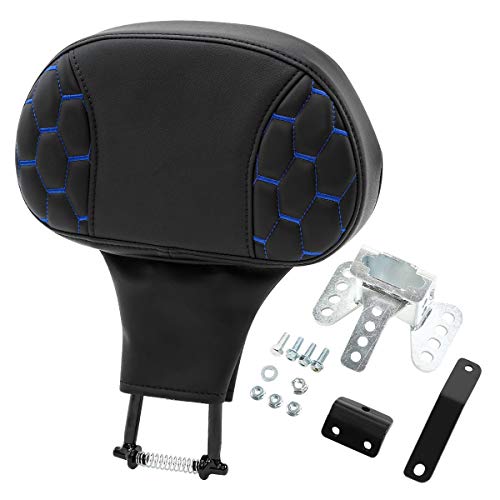 SLMOTO Honeycomb Designed Driver Rider Backrest Pad Fit for Harley Road King CVO Street Glide 2014-2023 - color: Blue Rider Backrest1