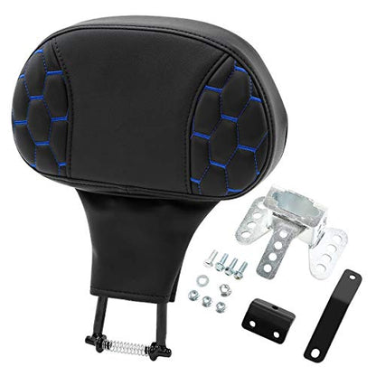 SLMOTO Honeycomb Designed Driver Rider Backrest Pad Fit for Harley Road King CVO Street Glide 2014-2023 - color: Blue Rider Backrest1