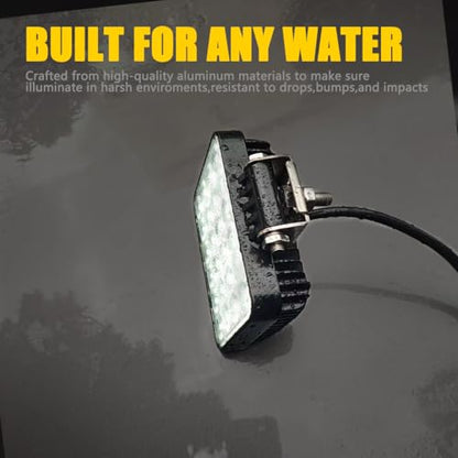 LED Tractor Lights 2PCS 6 Inch 10000LM 12v LED Flood Light Square LED Work Light for Truck Heavy Equipment Vehicles Golf Cart Boat ATV UTV