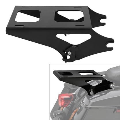 XFMT Motorcycle Detachable Two Up Luggage Rack Trunk Mounting Bracket For 2014-2026 Harley Touring Road King Street Glide Road Glide Electra Glide - color: Black 2-UP Luggage Rack