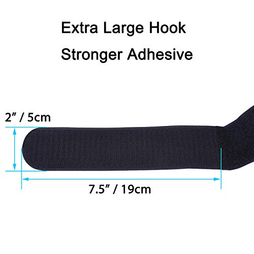 Extra Large 4 Pack 2 x 48 Inches Hook and Loop Strap, Reusable Fastening Cable Tie Down Straps by Wisdompro - Reusable, Durable Functional Cinch Cable Straps for Your Home, Office, Workspace - size: Extra Large 4 Pack, 2 x 48 Inch
